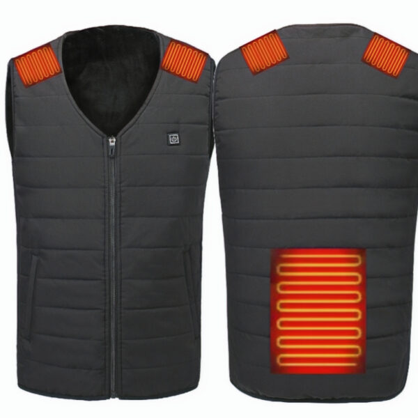 Gilet chauffant sans manches noire (batterie incluse)