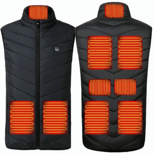 Veste chauffante sans manches noire (batterie incluse)